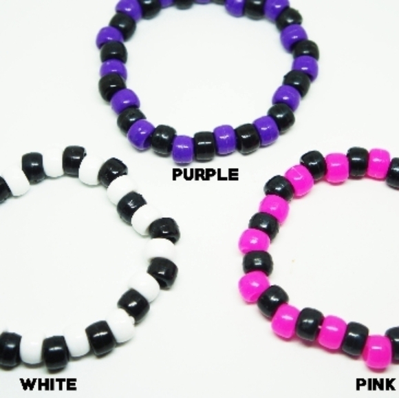 Bundle! Rave Kandi Single Beaded Bracelets in Multiple Colors - Picture 4 of 6